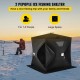 Carpa refugio para pesca en hielo para 2 personas, casa emergente portátil, equipo para peces al aire libre