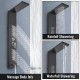 Buy Shower Panel 5 in 1 Shower Column Shower Panel in Aluminum 5 in 1 Hydromassage Shower Hydromassage Column of Waterfall Shower in Steel