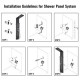 Buy Shower Panel 5 in 1 Shower Column Shower Panel in Aluminum 5 in 1 Hydromassage Shower Hydromassage Column of Waterfall Shower in Steel