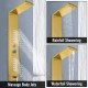 Buy Shower Panel 5 in 1 Shower Column Shower Panel in Aluminum 5 in 1 Hydromassage Shower Hydromassage Column of Waterfall Shower in Steel