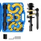 Buy Shock Absorber Spring Compressor Kit 4.5T Steel Spring Tensioner 3 Interchangeable Spring Brackets with Case for Disassembly and Installation of Suspension Springs for Cars