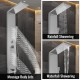 Buy Shower Panel 5 in 1 Shower Column Hydromassage Column Shower Hydromassage Shower Panel Stainless Steel Waterfall Shower Hydromassage Column