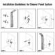 Buy Shower Panel 5 in 1 Shower Column Hydromassage Column Shower Hydromassage Shower Panel Stainless Steel Waterfall Shower Hydromassage Column