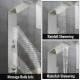 Buy 5 in 1 Shower Column Shower Panel in Aluminum Shower Panel Hydromassage Shower Hydromassage Column of Waterfall Shower in Steel