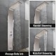 Buy Shower Column 5 in 1 Shower Panel Hydromassage Column in Aluminum Shower Hydromassage Shower Steel Waterfall Shower Panel