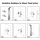 Buy Shower Column 5 in 1 Shower Panel Hydromassage Column in Aluminum Shower Hydromassage Shower Steel Waterfall Shower Panel