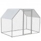 Buy Galvanized Steel Outdoor Chicken Coop 9.5 x 6.5 x 6 ft Outdoor Chicken Coop with Roof Cover Outdoor Mesh Chicken Coop with Feeder Large Lockable Chicken Coop