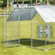 Comprar Jaula Gallinero de Exterior de Acero Galvanizado 2,9 x 1,98 x 1,82 m Gallinero para Exterior con Cubierta de Tejado Gallinero de Malla para Exterior con Comedero Gallinero Grande con Cerradura