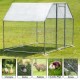 Buy Galvanized Steel Outdoor Chicken Coop 9.5 x 6.5 x 6 ft Outdoor Chicken Coop with Roof Cover Outdoor Mesh Chicken Coop with Feeder Large Lockable Chicken Coop