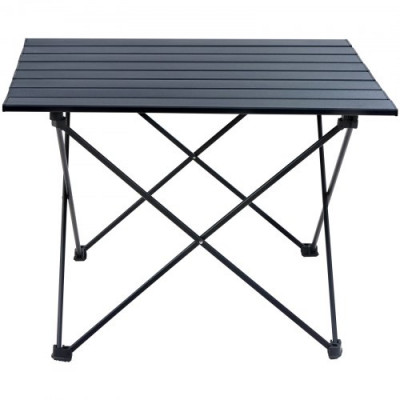 VEVOR Mesa de Camping 56,5x40,5x46cm Carga 30kg Mesa Portátil Plegable para Exteriores Ligera Bandeja y Estructura de Aleación de Aluminio con Bolsa de Transporte para Playa Pícnic Barbacoa Senderismo