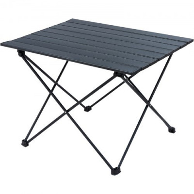 VEVOR Mesa de Camping 56,5x40,5x46cm Carga 30kg Mesa Portátil Plegable para Exteriores Ligera Bandeja y Estructura de Aleación de Aluminio con Bolsa de Transporte para Playa Pícnic Barbacoa Senderismo