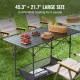 Koop Campingtafel 115x55x70 cm Belasting 100 kg Lichtgewicht buitenklaptafel Aluminium blad en stalen buis met draagtas voor strandpicknick BBQ-wandelen