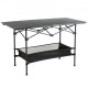 Koop Campingtafel 115x55x70 cm Belasting 100 kg Lichtgewicht buitenklaptafel Aluminium blad en stalen buis met draagtas voor strandpicknick BBQ-wandelen