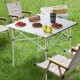 Buy Camping Table 70.5x70x70 cm Load 30kg Lightweight Outdoor Folding Table Aluminum Alloy Tray and Steel Tube with Carry Bag for Beach Picnic BBQ Hiking