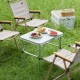 Buy Camping Table 61x40.5x49.5 cm Load 31.5 kg Portable Outdoor Folding Table MDF Board Aluminum Frame Adjustable Height with Carry Bag for Beach Picnic BBQ