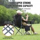 Buy Folding Camping Chair 98x63x99 cm Stainless Steel Outdoor Fishing Chair Load 158kg Portable Lightweight Folding Seat with Cup Holders 3 Storage Bags for Picnics Hiking