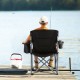 Buy Folding Camping Chair 98x63x99 cm Stainless Steel Outdoor Fishing Chair Load 158kg Portable Lightweight Folding Seat with Cup Holders 3 Storage Bags for Picnics Hiking