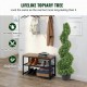 Buy Artificial Boxwood Topiary 122cm Artificial Boxwood Spiral 2 PE Fake Plants 10 Replaceable Leaves with Odorless Pot for Outdoor Indoor Garden Patio Balcony Entrance Decoration