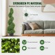 Buy Artificial Boxwood Topiary 122cm Artificial Boxwood Spiral 2 PE Fake Plants 10 Replaceable Leaves with Odorless Pot for Outdoor Indoor Garden Patio Balcony Entrance Decoration