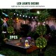 VEVOR Topiario de Boj Artificial 122 cm Bola de Boj Artificial al Aire Libre 2 Plantas Artificiales 10 Hojas Reemplazables 2 Luces LED sin Batería para Decoración del Hogar Jardín Patio Balcón Entrada