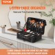 Comprar Estuche de Maquillaje de 3 Niveles Conveniente Caja de Almacenamiento de Transporte con Asas, Correa, Bolsa de Maquillaje Oxford Impermeable Regalo de Maquillaje para Mujeres y Niñas, Negro