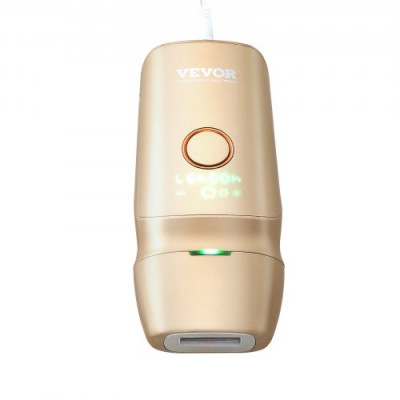 VEVOR Depiladora Luz Pulsada Enfriamiento por Hielo Depiladora Láser IPL Indolora 16 J con Modo Automático/Manual Depilación en el Hogar 5 Niveles de Intensidad para Piernas Brazos Axilas Bikini Mujer