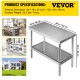 Buy Stainless Steel Work Table Prep Table Dish Rack 2 Tier Kitchen Organizer 24 Inch Storage Shelf