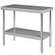 Buy Stainless Steel Work Table Prep Table Dish Rack 2 Tier Kitchen Organizer 24 Inch Storage Shelf