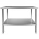 Buy Stainless Steel Work Table Prep Table Dish Rack 2 Tier Kitchen Organizer 24 Inch Storage Shelf