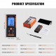 Buy Laser Measure 50m Precision Laser Rangefinder 1.5mm Laser Distance Meter with 2 Bubble Levels ft/m/in/ft Unit on LCD Display