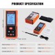 Buy Laser Meter 70m Laser Rangefinder Accuracy 1.5mm Laser Distance Meter with 99 Groups Storage, ft/m/in/ft+in with 2" Backlit LCD Display Measures Distance, Area and Volume