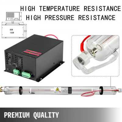 Fuente De Alimentación Láser De 100w + Tubo Láser De Co2 De 100w Para Fresadora