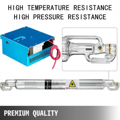 Tubo Láser De Co2 De 40w 700mm + 40w Fuente De Alimentación Para Grabador Láser