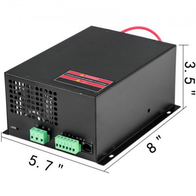 Fuente De Alimentación Láser De 80w + Tubo Láser De Co2 De 80w Para Fresadora