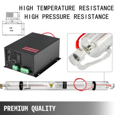 Fuente De Alimentación Láser De 80w + Tubo Láser De Co2 De 80w Para Fresadora