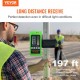 Buy Laser Receiver for Laser Level 60m Range Green Laser Detector Red Beam for Pulsed Line Lasers Adjustable Sound Signal Dual LCD Display Built-in Bubble Level with Clamp