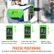 Buy Laser Receiver for Laser Level 60m Range Green Laser Detector Red Beam for Pulsed Line Lasers Adjustable Sound Signal Dual LCD Display Built-in Bubble Level with Clamp