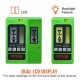 Buy Laser Receiver for Laser Level 60m Range Green Laser Detector Red Beam for Pulsed Line Lasers Adjustable Sound Signal Dual LCD Display Built-in Bubble Level with Clamp