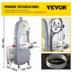 Buy Bone Saw for Cutting Frozen Meat, 1,500 W Electric Professional Band Saw for Meat, 490 x 440 mm Bone Saw, Meat and Bone Saw, for Butcher Shops, Hotels