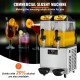 Buy x 12L/3.2 Gal 2 Bowls Commercial Slush Machine Frozen Drink Slush Maker Stainless Steel & PC Control Panel for Restaurants Cafes Bars