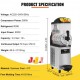 Buy 12L/3.2 Gal Commercial Slush Machine One Bowl Frozen Drink Slush Maker Stainless Steel & PC Control Panel 500W for Restaurants Cafes Bars