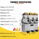 Buy Commercial Slush Machine, 36L/9.6 Gallon Triple Bowl, 150 Cup Margarita Machine, 860W Stainless Steel Margarita Maker, Slush Machine for Party, Coffee Shop