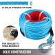 Comprar Cable de cabrestante sintético de 3/8 pulgadas, 100 pies, 18740 libras para remolque, azul