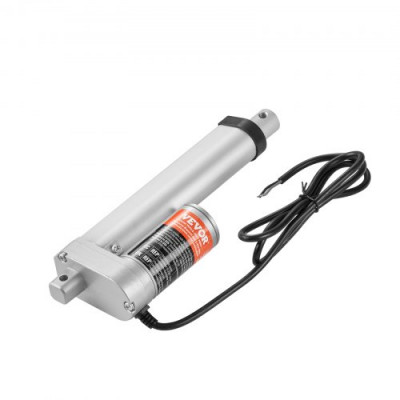 VEVOR Actuador lineal de 12 V, actuador de movimiento lineal de 100 mm 330 lb/1500 N 5 mm/s con soporte de montaje y protección IP54 para muebles, sistemas de automatización, equipos mecánicos