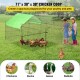 Buy Outdoor Chicken Coop 180x77x75.5 cm Chicken Enclosure with Green Canvas