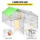 Buy Outdoor Chicken Coop 180x77x75.5 cm Chicken Enclosure with Green Canvas