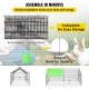 Buy Outdoor Chicken Coop 180x77x75.5 cm Chicken Enclosure with Green Canvas