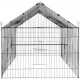 Buy Outdoor Chicken Coop 180x77x75.5 cm Chicken Enclosure with Green Canvas