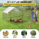 Buy Outdoor Chicken Coop 220x106x104 cm Chicken Enclosure with White Canvas