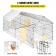 Buy Outdoor Chicken Coop 220x106x104 cm Chicken Enclosure with White Canvas